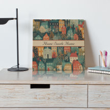 Cosy Hygge Village Nordic Folk Art, custom