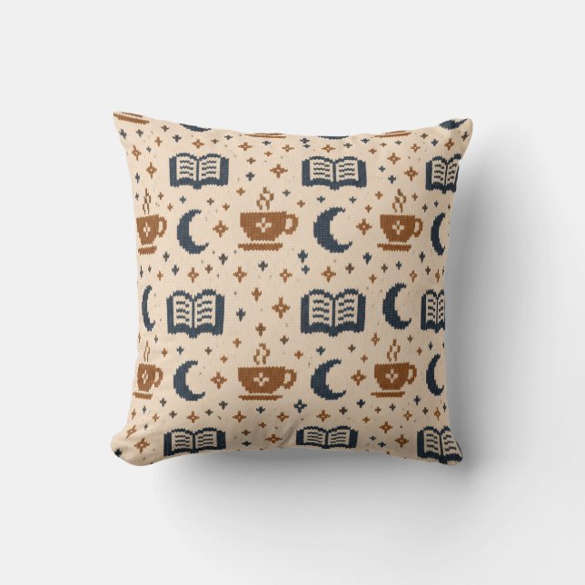Cosy Jacquard Knit Pattern Personalised Cushion (Front)
