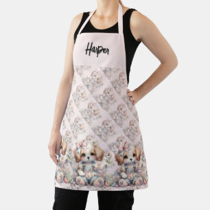Cosy Kawaii Cottagecore Farmcore Puppy Style Apron