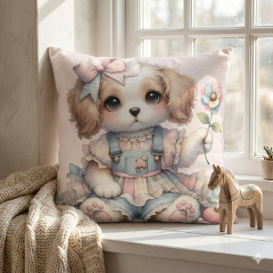Cosy Kawaii Cottagecore Farmcore Puppy Style Cushion