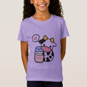 Cosy Kawaii Cow & Milk Jar Sweatshirt T-Shirt