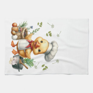Cosy Kitchen Ducks Cute Cooking Design Tea Towel