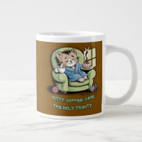 Cosy Kitten with Coffee and Cake – Funny Cat