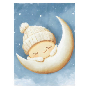Cosy Knit Nap Cresent Moon Tablecloth