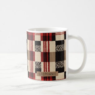 Cosy Knit Patchwork - Vintage Boho Autumn Style 2 Coffee Mug