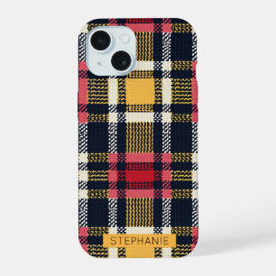 Cosy Knit Patchwork - Vintage Boho Autumn Style 3 iPhone 15 Case