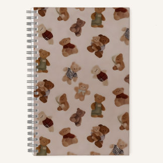 Cosy Knit Teddy Bear Parade Pattern Notebook
