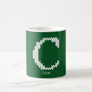 Cosy Knitted Alphabet Letter C Coffee Mug