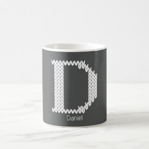 Cosy Knitted Alphabet Letter D Coffee Mug