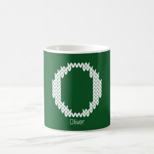 Cosy Knitted Alphabet Letter O Coffee Mug