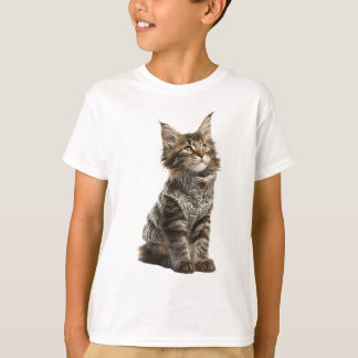 Cosy Knitted Maine Coon Kitten Kids T-Shirt