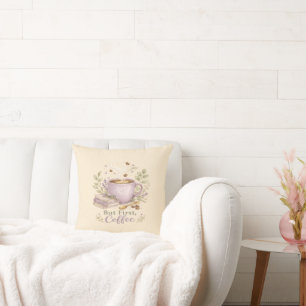 Cosy Lavender Watercolor Coffee Cushion