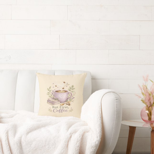 Cosy Lavender Watercolor Coffee Cushion (Couch)