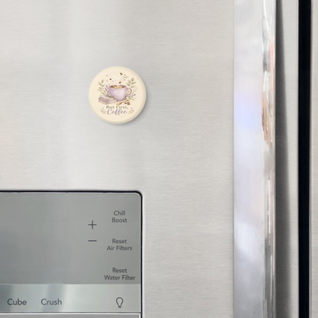 Cosy Lavender Watercolor Coffee Magnet (In Situ (Fridge))