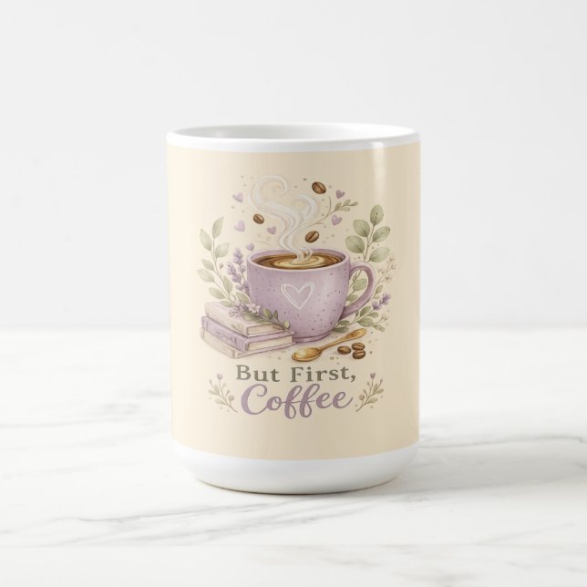 Cosy Lavender Watercolor Coffee Mug (Center)