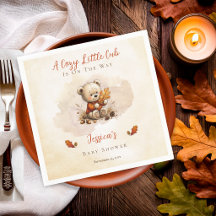 Cosy Little Cub Fall Teddy Bear Baby Shower