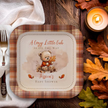 Cosy Little Cub Fall Teddy Bear Baby Shower