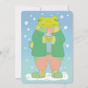 Cosy Little Frog Holiday Card