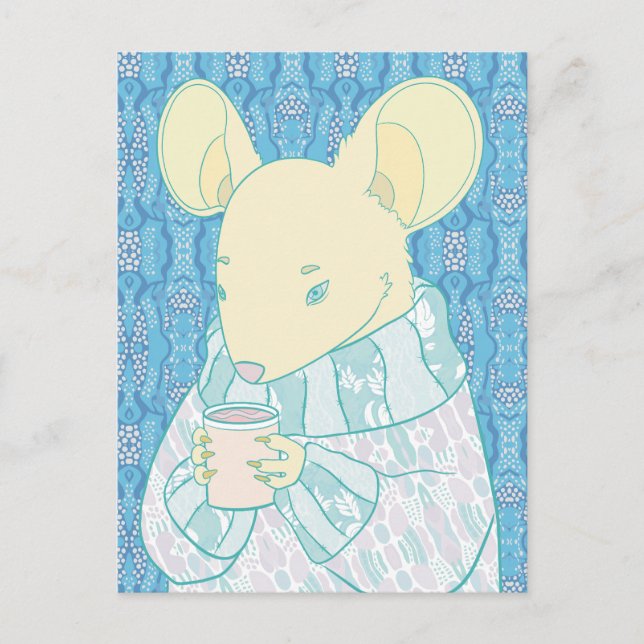 Cosy Little Rat Postcard (Front)