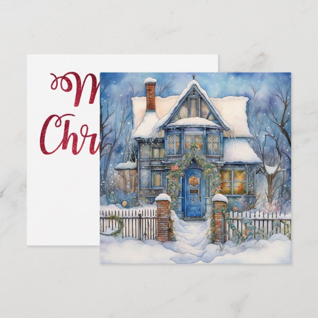 Cosy Merry Christmas Card (Front/Back)
