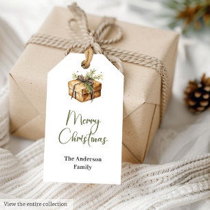 Cosy Minimalist Neutral Rustic Christmas Tags