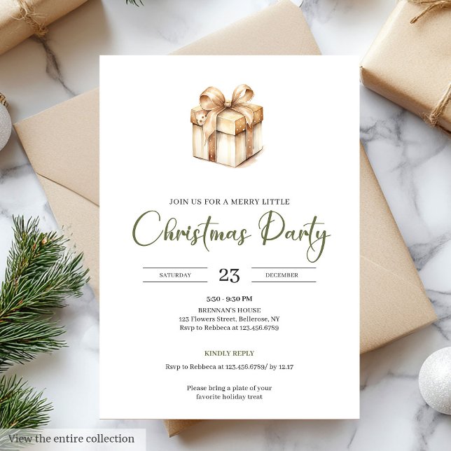 Cosy Minimalist Scandinavian Christmas Invitation (Cozy Minimalist Scandinavian Christmas Invitation)