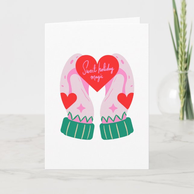 Cosy Mittens with Heart Card (Front)