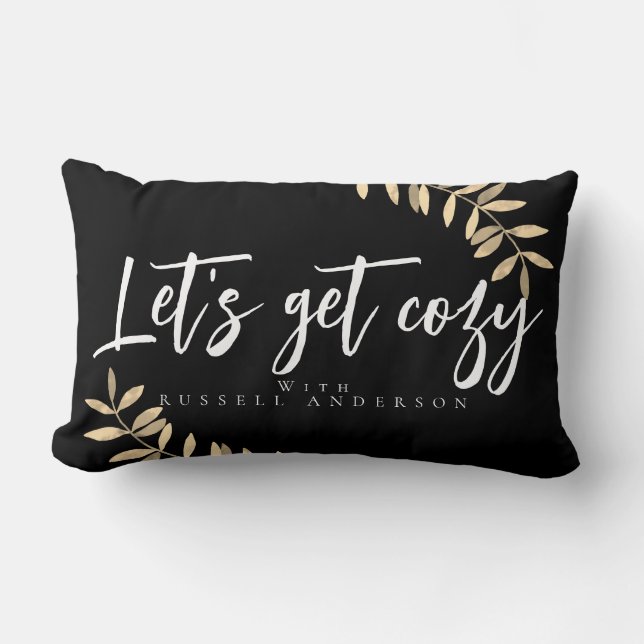 Cosy Modern Black Lumber Pillow (Front)