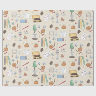 Cosy Moody Autumn Weekend Wrapping Paper