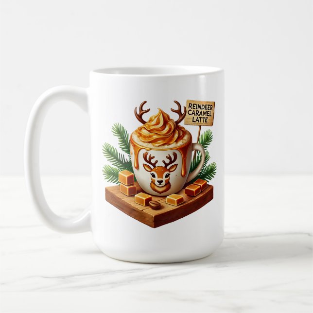 Cosy Morning Coffee Art Sublimation Mug (Left)