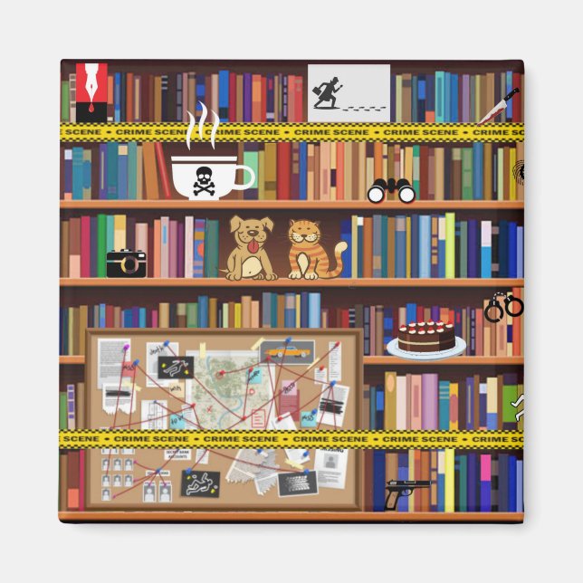 Cosy Mysteries Bookshelf Magnet (Front)