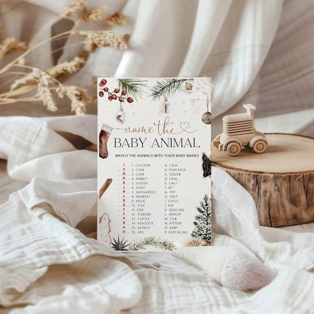 Cosy Name the Baby Animal Baby Shower Game (Creator Uploaded)