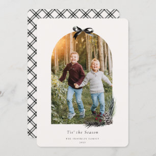 Cosy Nature Arch Frame Photo Holiday Card