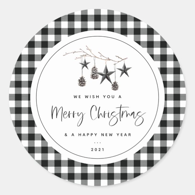 Cosy Nature Christmas Classic Round Sticker (Front)