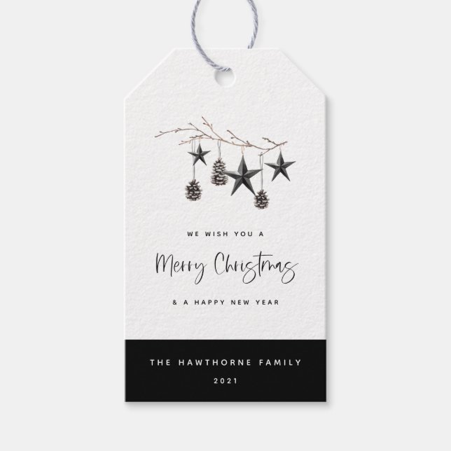 Cosy Nature Christmas Gift Tags (Front)