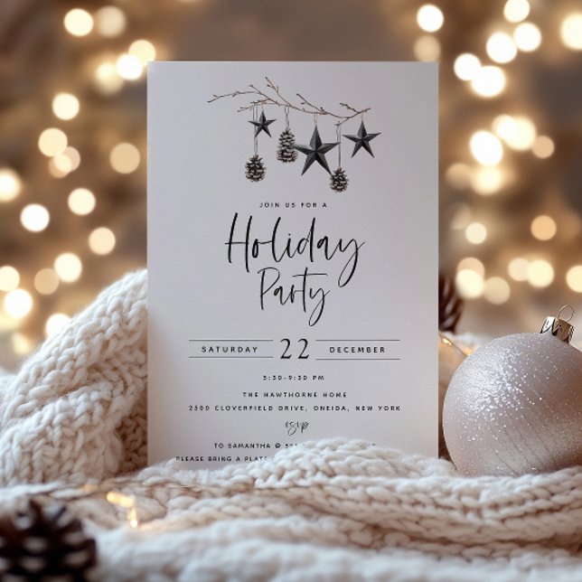 Cosy Nature Holiday Party Invitation (Creator Uploaded)