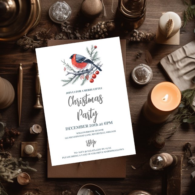 Cosy Nature Wreath  Christmas Party Invitation (Creator Uploaded)