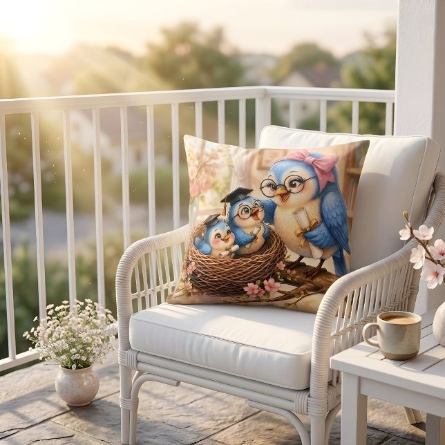 Cosy Nest Graduation Throw Pillow (Creator Uploaded)