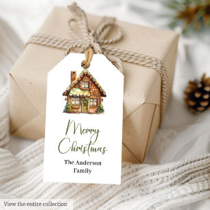 Cosy Neutral Rustic Watercolor Minimalist Holiday Gift Tags