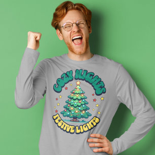 Cosy Nights, Festive Lights Christmas Tree T-Shirt