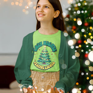 Cosy Nights, Festive Lights Christmas Tree T-Shirt