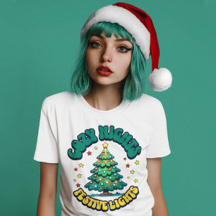 Cosy Nights, Festive Lights Christmas Tree Tri-Blend Shirt