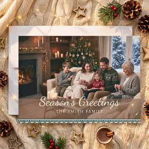 Cosy Nordic Family Photo Christmas Holiday Card
