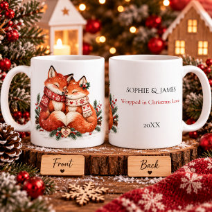 Cosy Nordic Scandinavian Christmas Fox Couple Coffee Mug