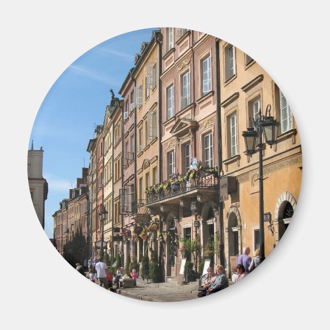 Cosy Old Town in Warsaw Magnet (Front)