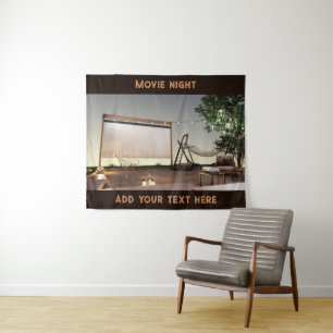 Cosy Outdoor Movie Night Tapestry