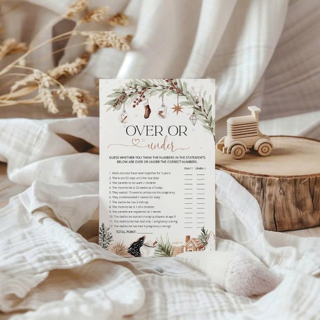 Cosy over or under Baby Shower Game (Creator Uploaded)