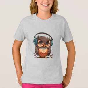 Cosy Owl with Headphones T-Shirt