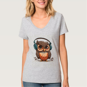 Cosy Owl with Headphones T-Shirt