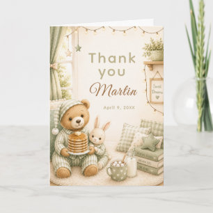 Cosy Pajama Birthday Thank You Card